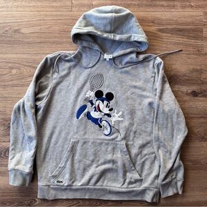 Lacoste x Disney - Gray Hoodie w/ Mickey MEDIUM